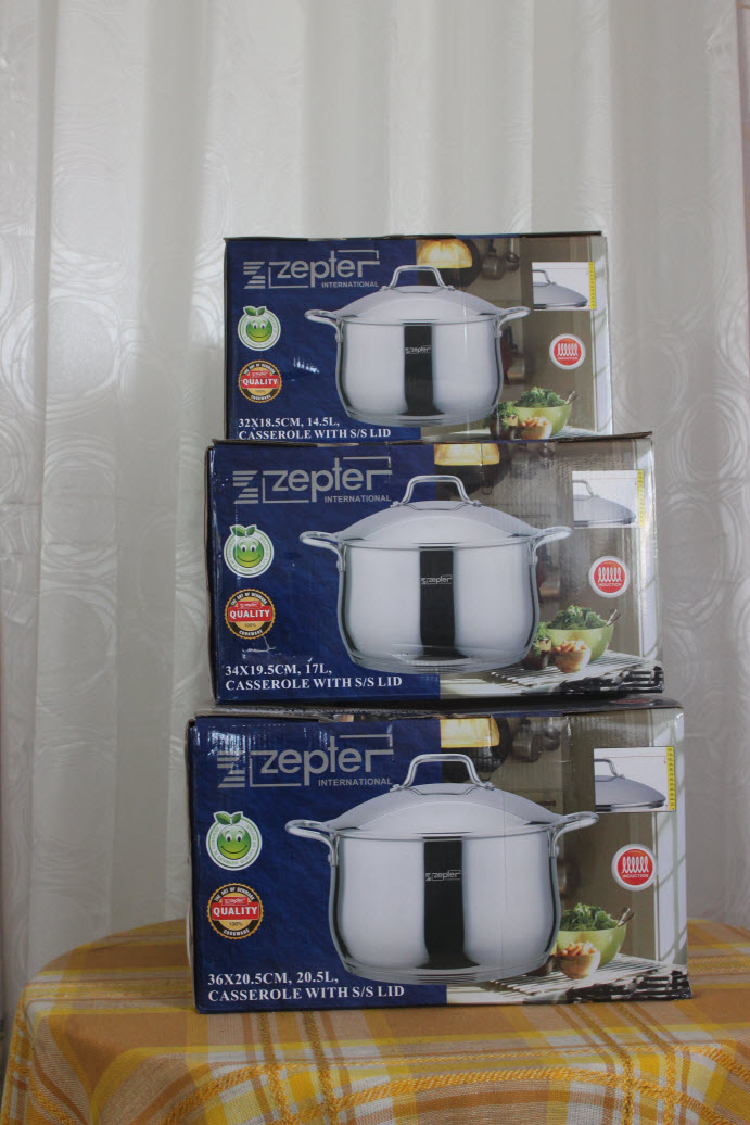 Zepter 3 set Casserole with Stainless Steel Lid Zepter 3 set Casserole with Stainless Steel Lid