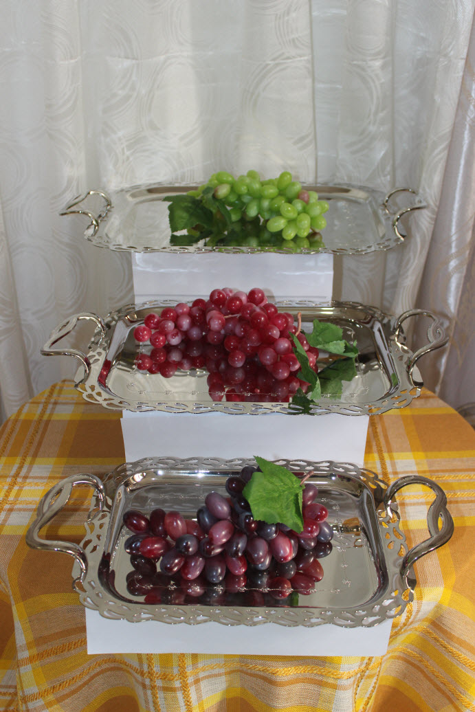 Jiamei Modern Century Stainless Steel Tray - 3 Set Jiamei Modern Century Stainless Steel Tray - 3 Set