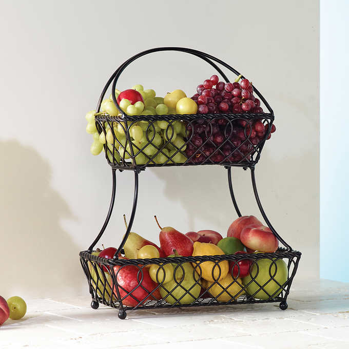 Gourmet Basics 2 Tier Flatback Basket by MIKASA Gourmet Basics 2 Tier Flatback Basket by MIKASA