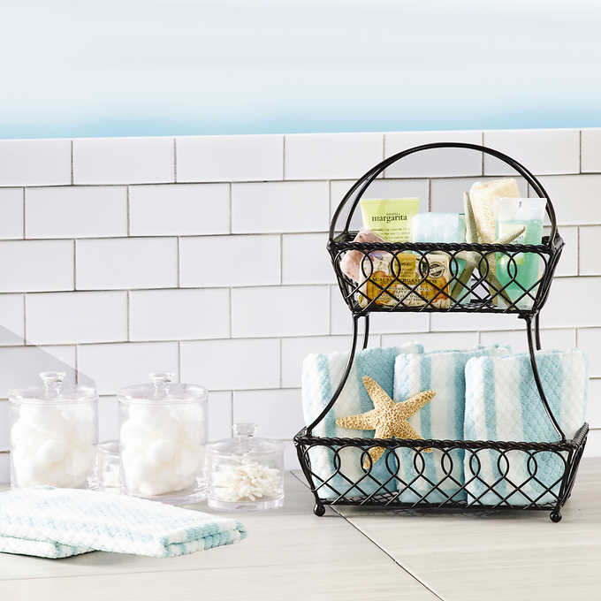 Gourmet Basics 2 Tier Flatback Basket by MIKASA Gourmet Basics 2 Tier Flatback Basket by MIKASA