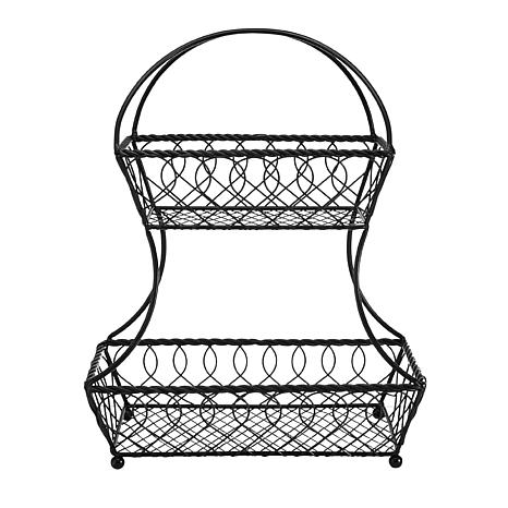 Gourmet Basics 2 Tier Flatback Basket by MIKASA Gourmet Basics 2 Tier Flatback Basket by MIKASA