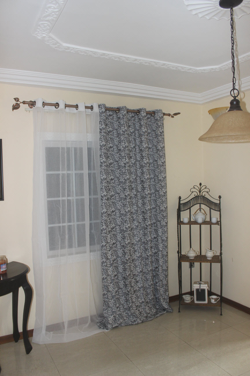Retro Silhouette 2 set Window Curtains Retro Silhouette 2 set Window Curtains