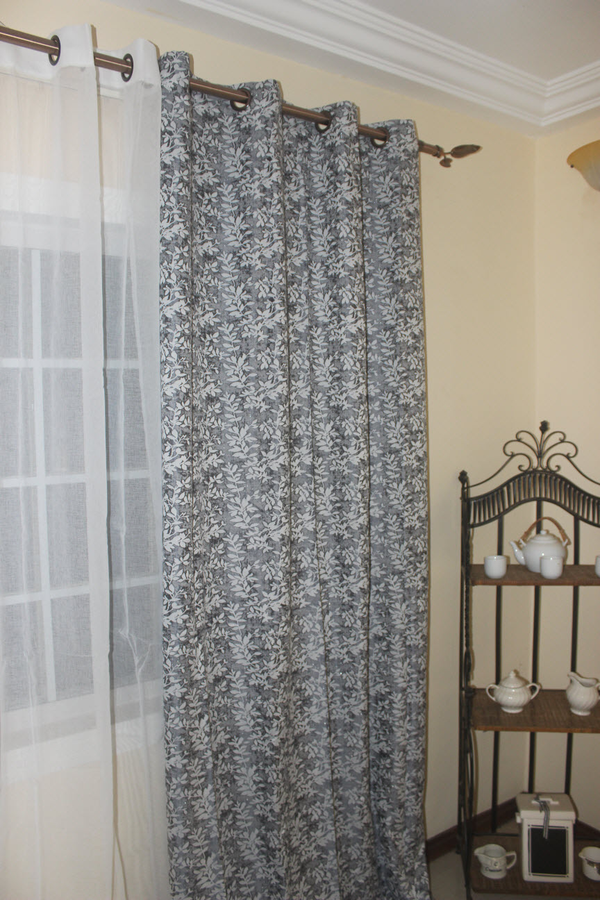 Retro Silhouette 2 set Window Curtains