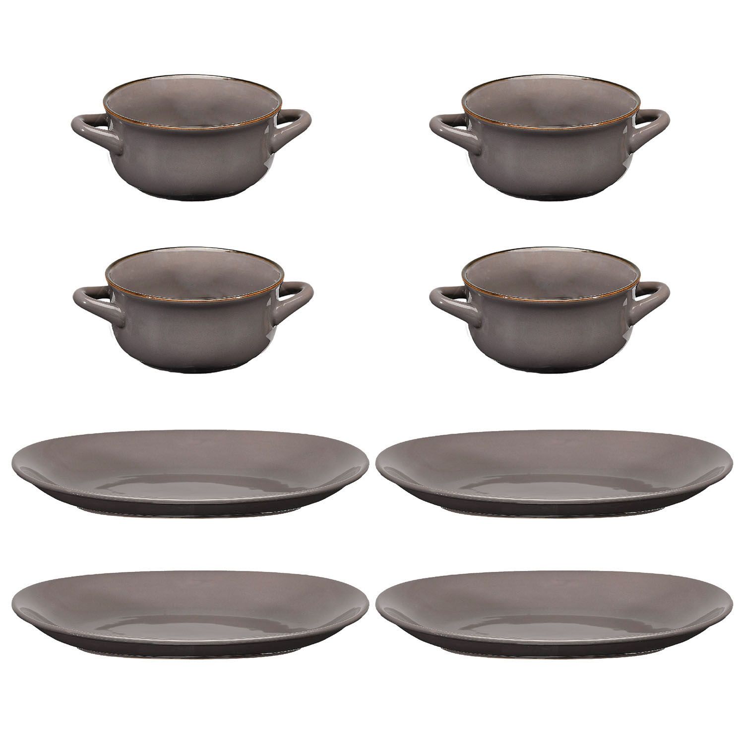 Member's Mark 8 Pc Bowl and Platter Set - Grey - Image 2