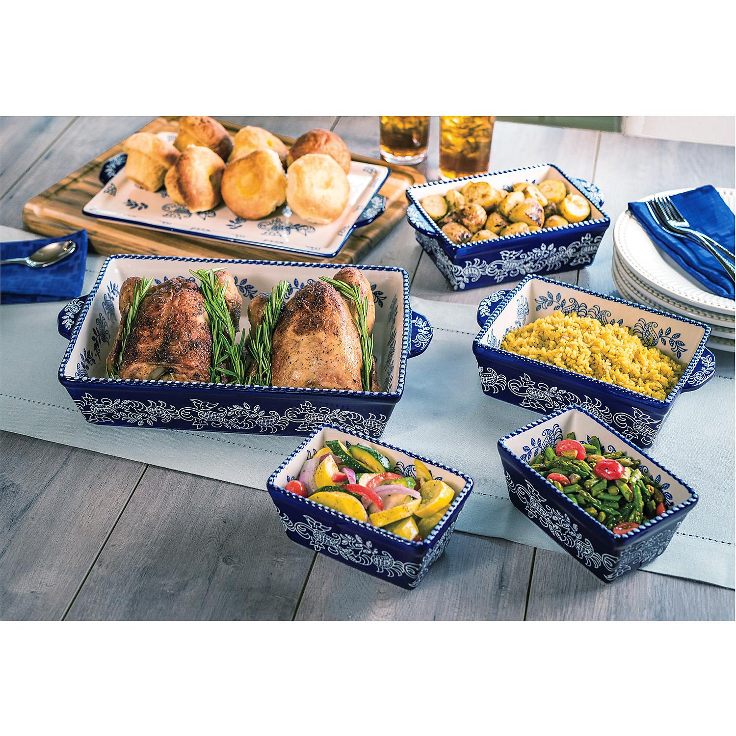 .Baum 6 piece Ceramic Oven-to-Table Set - Blue .Baum 6 piece Ceramic Oven-to-Table Set - Blue