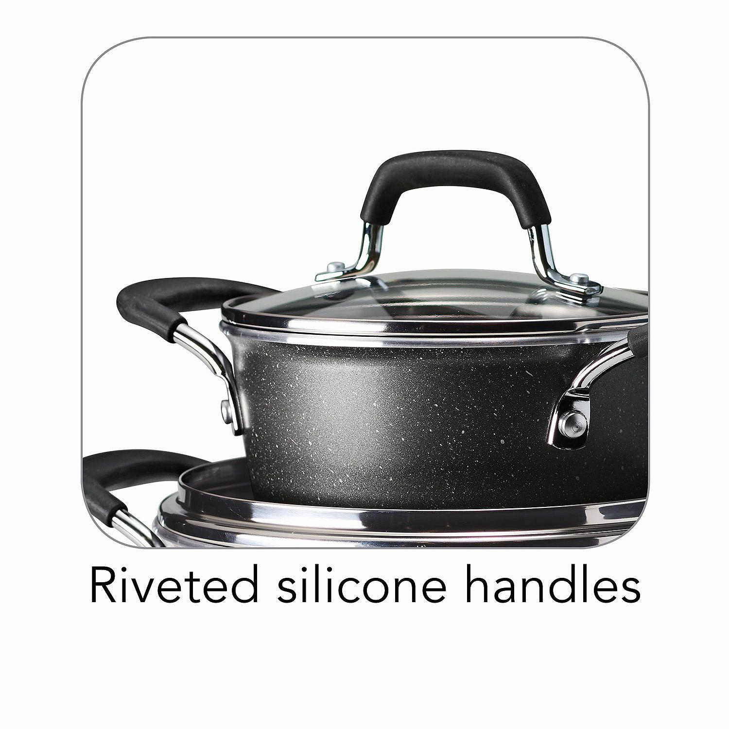 Tramontina 6-Piece Stackable Cookware Set - Charcoal - Image 2