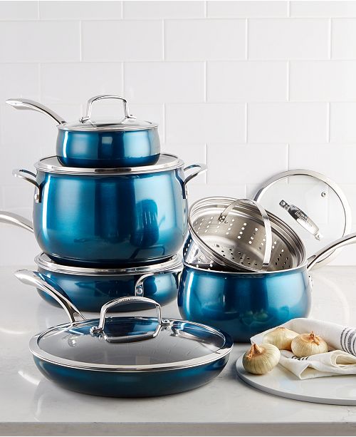 Belgique 11 Piece Quality Home Cookware Set | Non-Stick Aluminum | Blue Translucent | High End Non-Stick Cookware Belgique 11 Piece Quality Home Cookware Set | Non-Stick Aluminum | Blue Translucent | High End Non-Stick Cookware