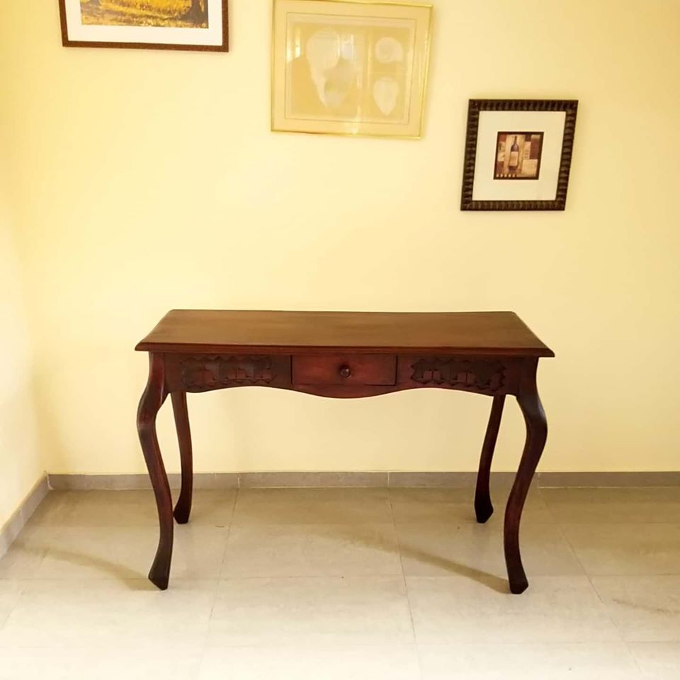 Ermonte 120cm Hand Carved Console Table - Rectangular