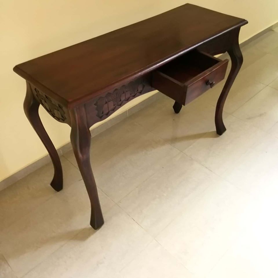 Ermonte 120cm Hand Carved Console Table - Rectangular