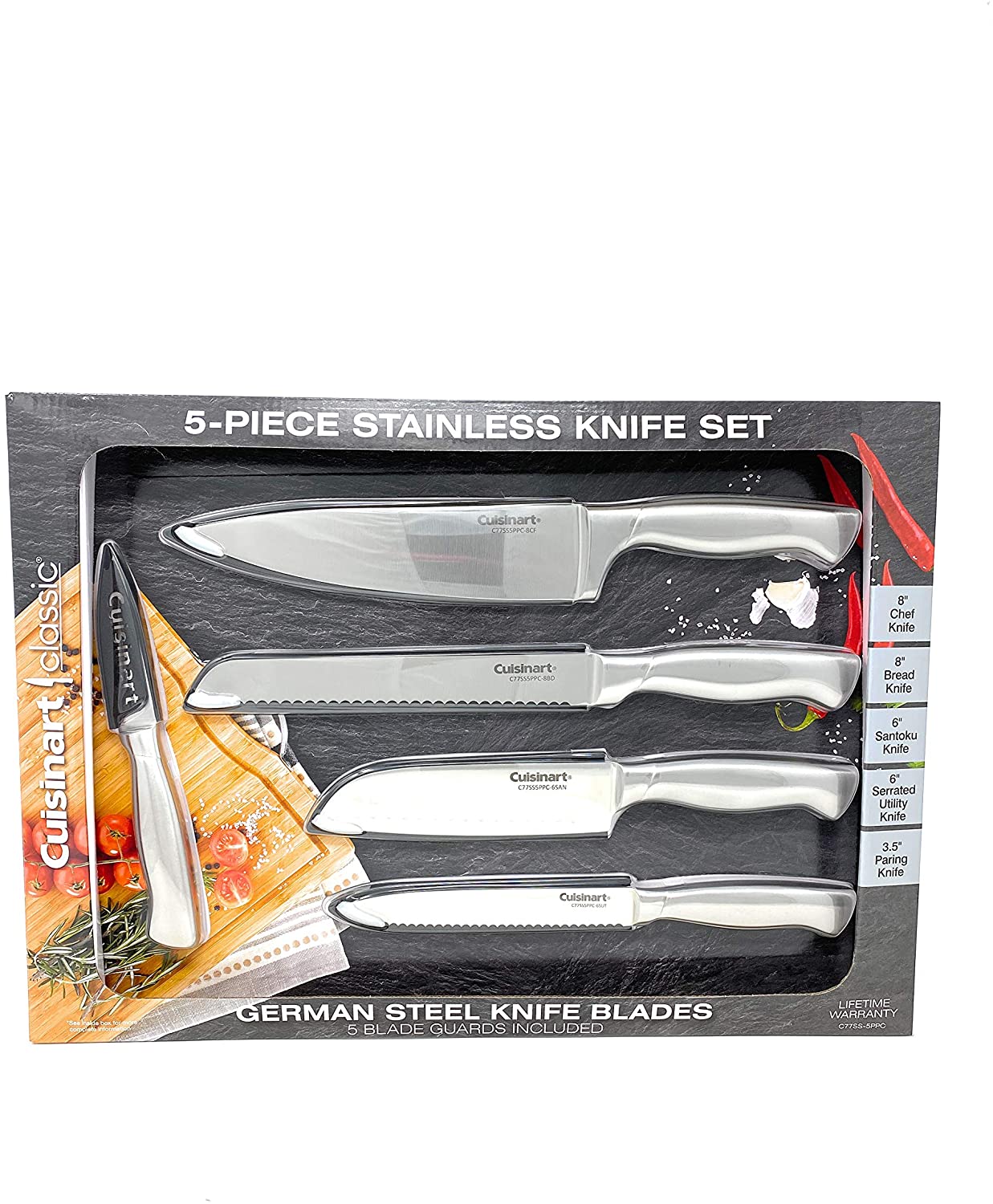 Cuisinart 5-piece German Stainless Steel Knife Set Cuisinart 5-piece German Stainless Steel Knife Set