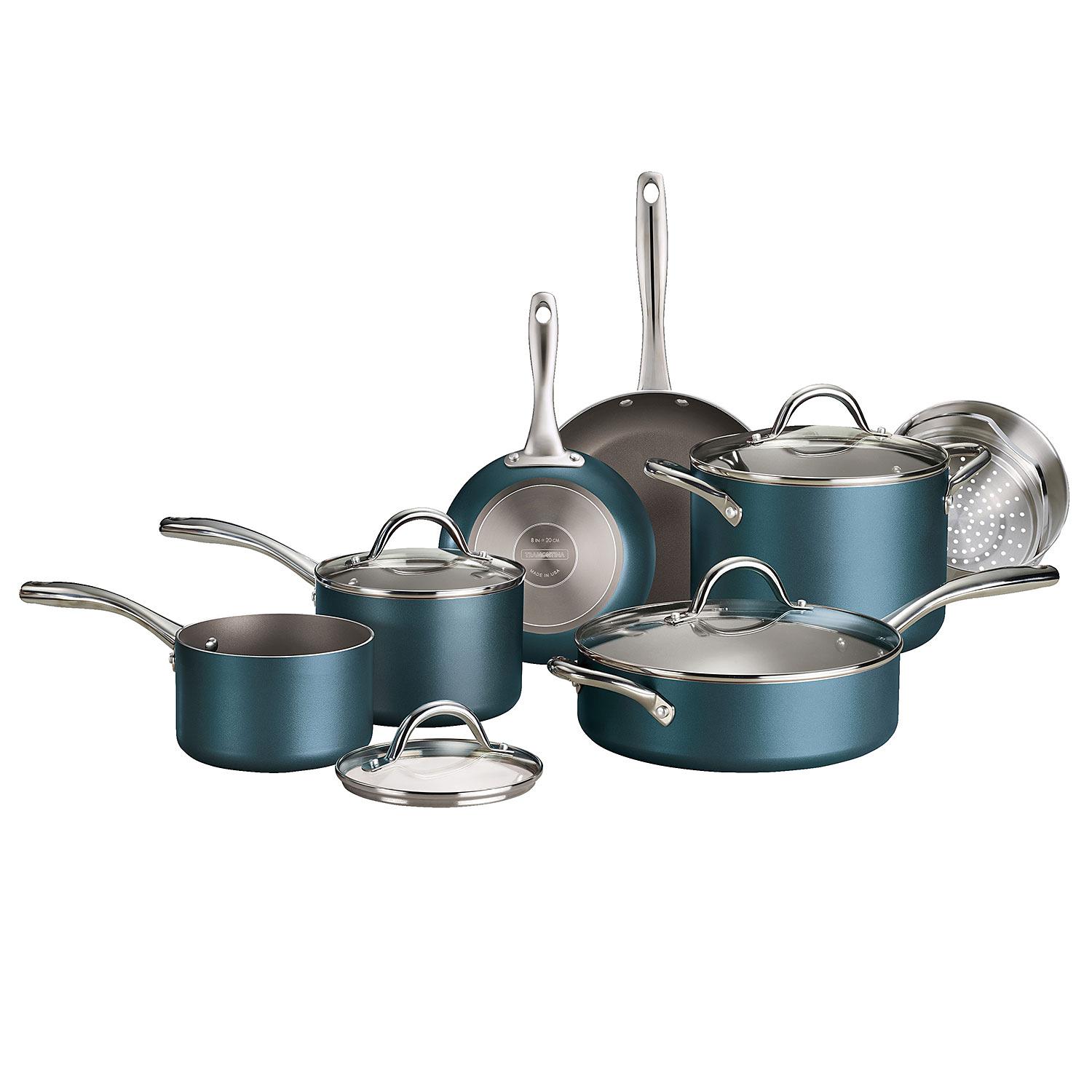 Tramontina 11-Piece Nonstick Cookware Set -Teal