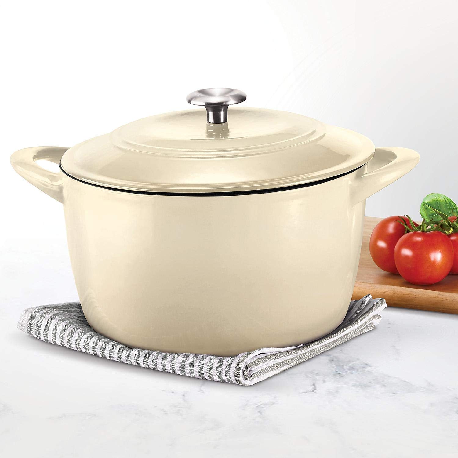 Tramontina Enameled Cast Iron Covered Dutch Oven - 7qt / 6.62L -Latte
