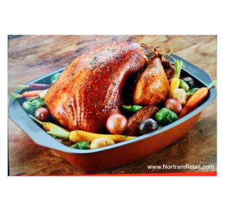 Farberware 16.5" x 14" Nonstick Roaster with Self Rack