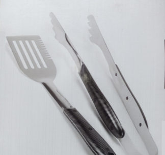 Mr. Bar-B-Q Carbon Fiber Series 2 PC Tool Set - Commercial Grade