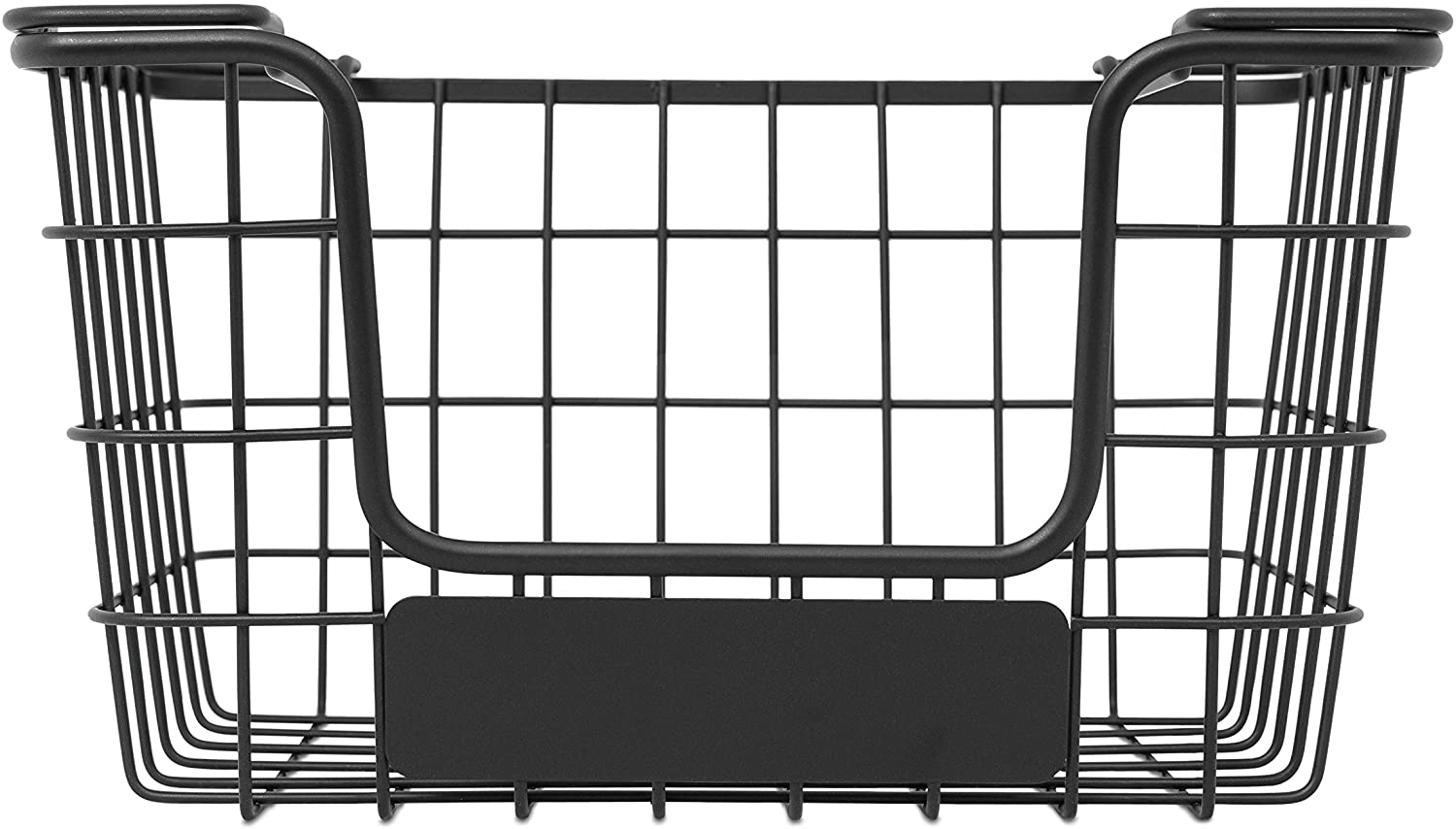 Costco Stacking Wire Market Baskets with Chalk Label - Set of 2 - Fruit Vegetable Produce Metal Storage Bin for Kitchen Counter - Pantry Cabinet - Image 2