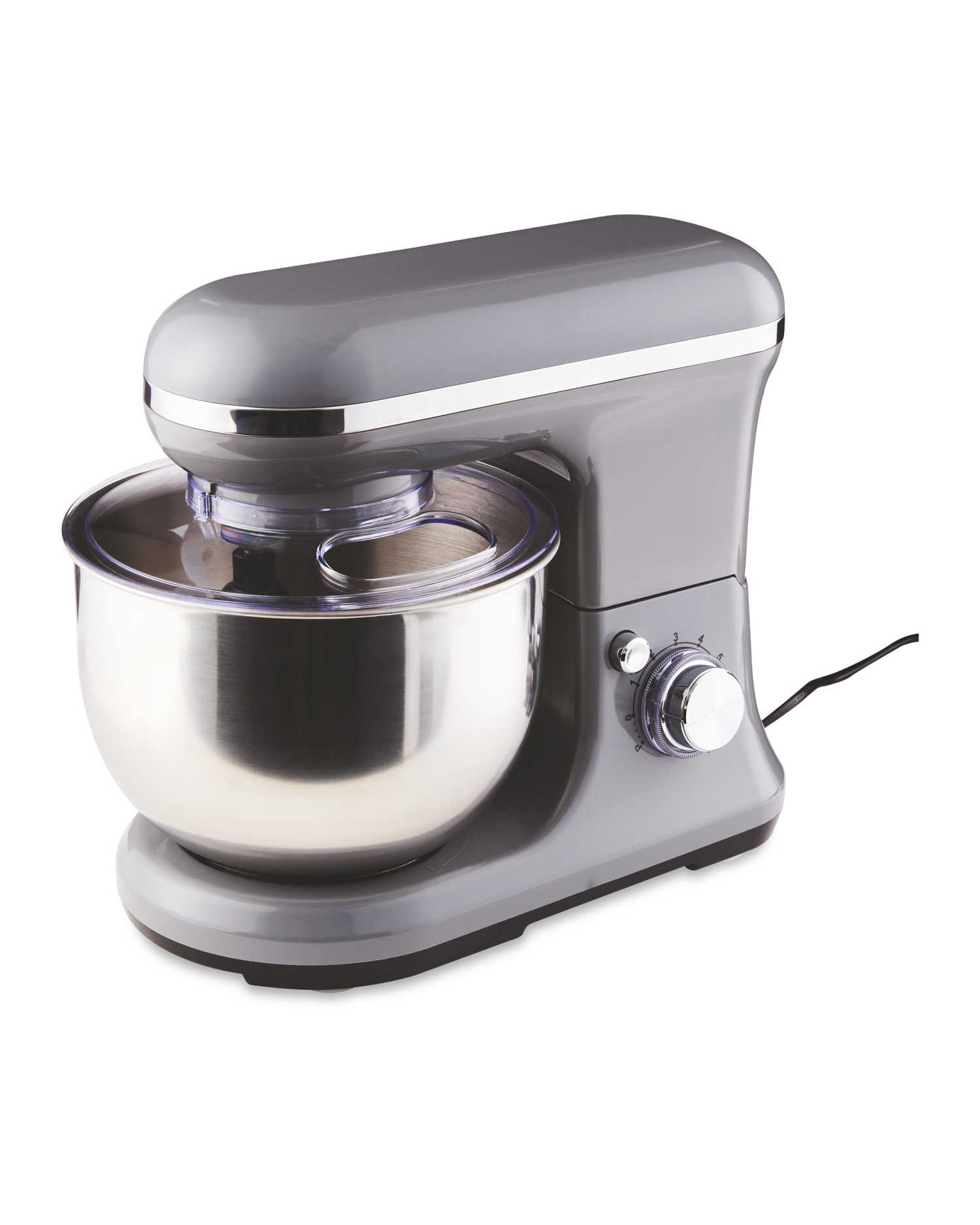 # Ambiano Food Stand Mixer 800W, 5L Bowl-4-in 1 Beater, Whisk, Dough Hook and Splash Guard, Dark Grey