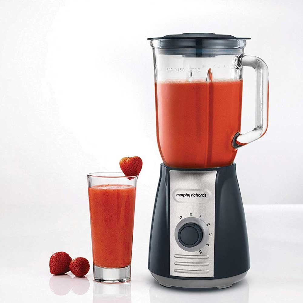 Morphy Richards Glass Jug Blender with Ice Crusher Blades , 600 W, 1.5 liters