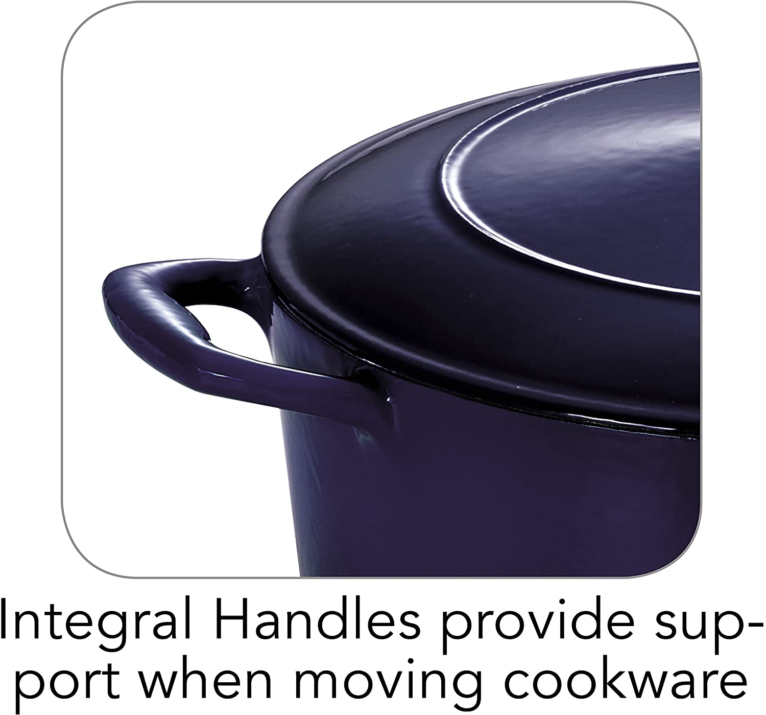 Tramontina Enameled Cast Iron 7 qt / 6.62-Litres Covered Dutch Oven - Cobalt Blue - Image 6