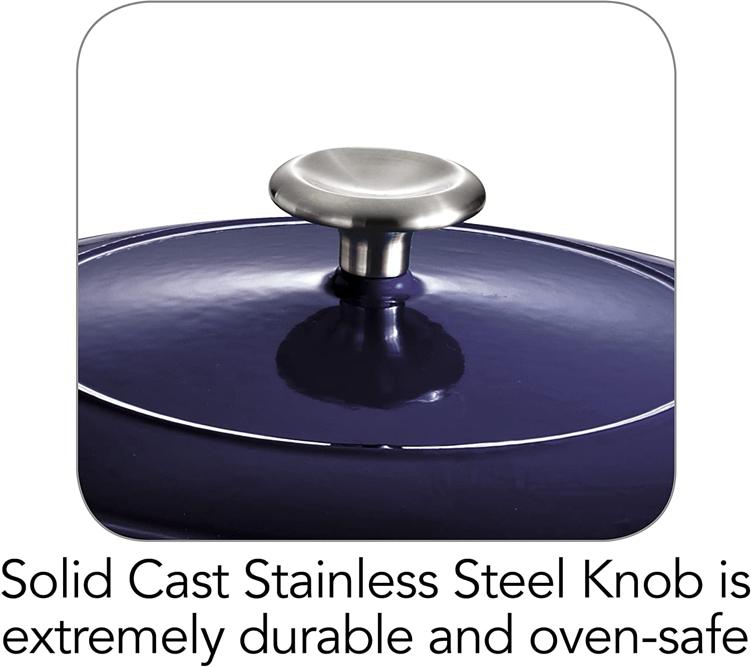 Tramontina Enameled Cast Iron 7 qt / 6.62-Litres Covered Dutch Oven - Cobalt Blue - Image 7