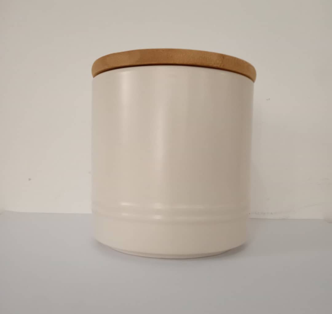 Kirkton House Kitchen Ceramic Canisters with Bamboo Lids Kirkton House Kitchen Ceramic Canisters with Bamboo Lids