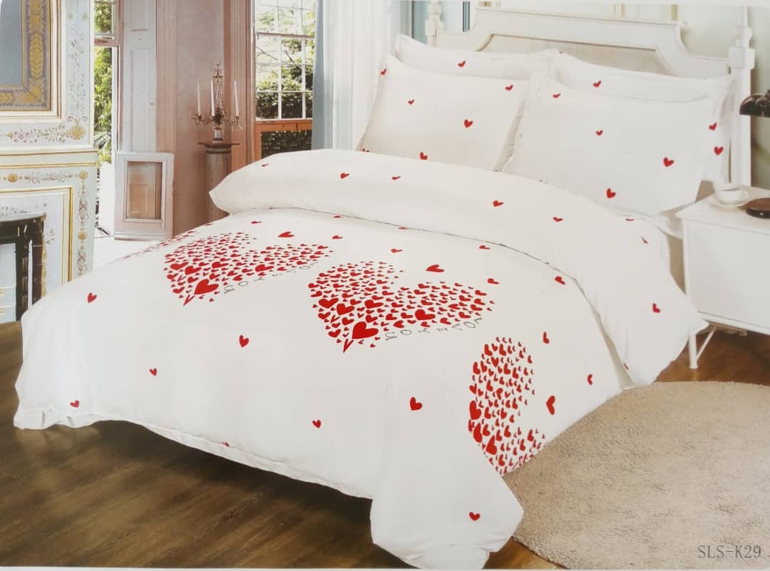 Polka Heart Bed Sheet