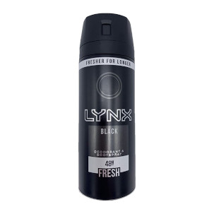 Lynx Deodorant & Body Spray - 48 Hour Fresh - Black - 150ml