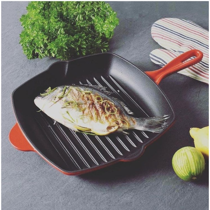 Cast Iron Grill Pan Oven Safe up to 260°C