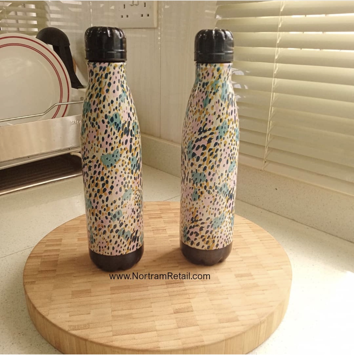 Leopard Print Metal Water Bottle - 600ml Leopard Print Metal Water Bottle - 600ml