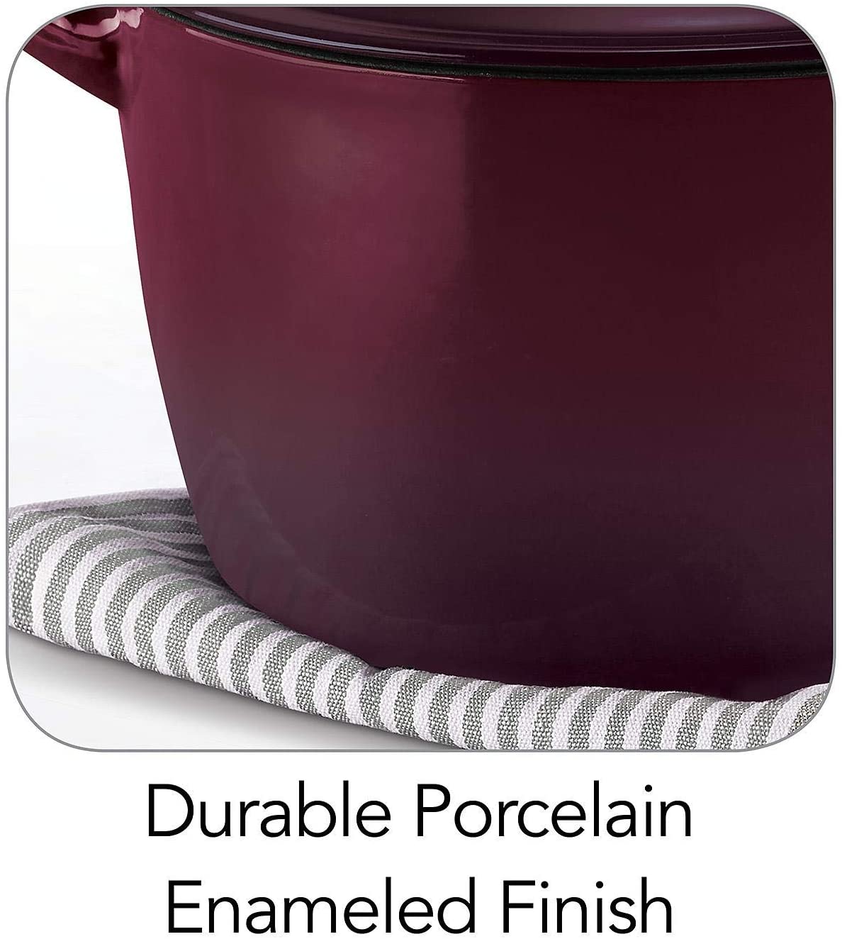 Tramontina Enameled Cast Iron 7 qt / 6.62-Litres Covered Dutch Oven - Wine