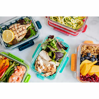 Ello 10-piece Glass Meal Prep Food Storage Container Set - 3.4 Cups each