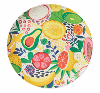 Al Fresco Dining Fruit Bamboo Plates 4 Pack