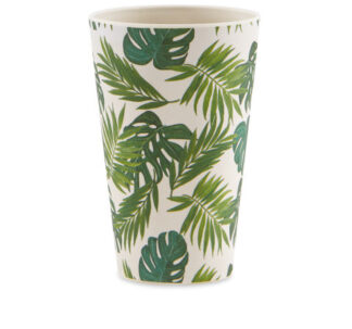 Al Fresco Dining Green Leaf Bamboo Tumblers 4 Pack