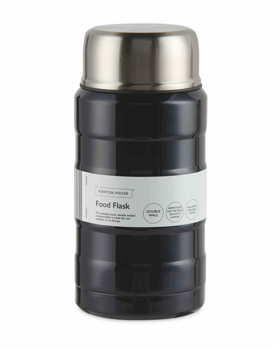 Kirkton House Food Flask, Up to 6hrs Hot/Cold -750 ml , Midnight Blue