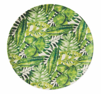Al Fresco Dining Green Leaf Bamboo Plates 4 Pack