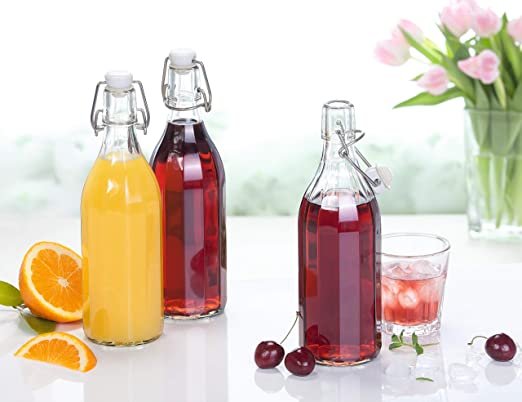 Al Fresco Dining Glass Bottle for Homemade Drinks - 1 Litre - Image 3