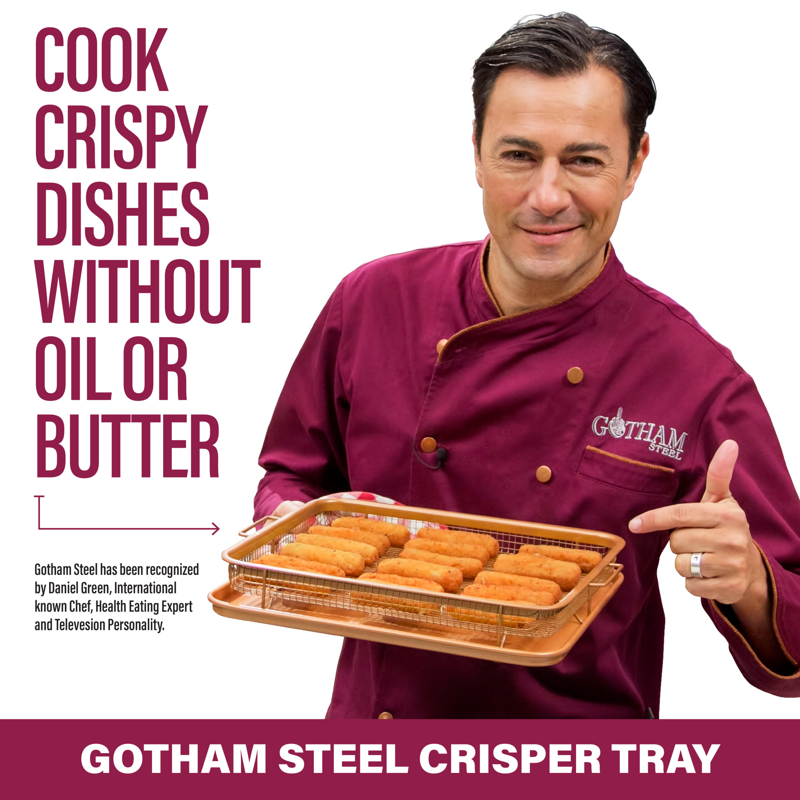 Gotham Steel Non-stick Copper Crisper Tray Set, Air fry in your oven - XXL - Image 4