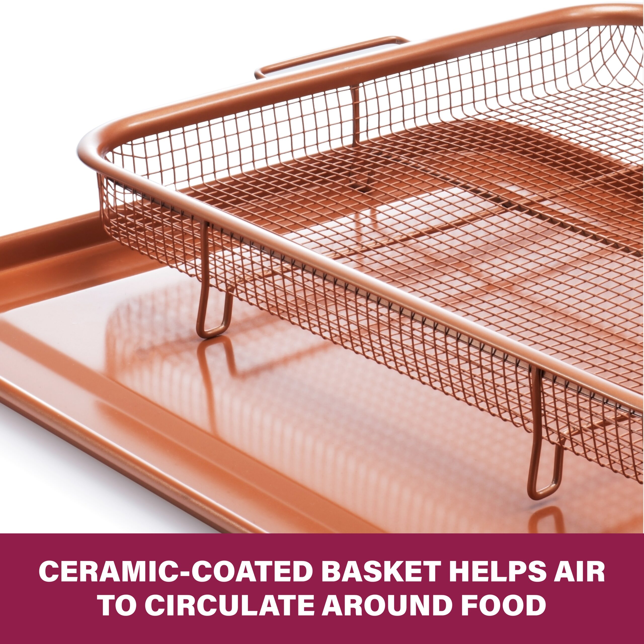 Gotham Steel Non-stick Copper Crisper Tray Set, Air fry in your oven - XXL - Image 3