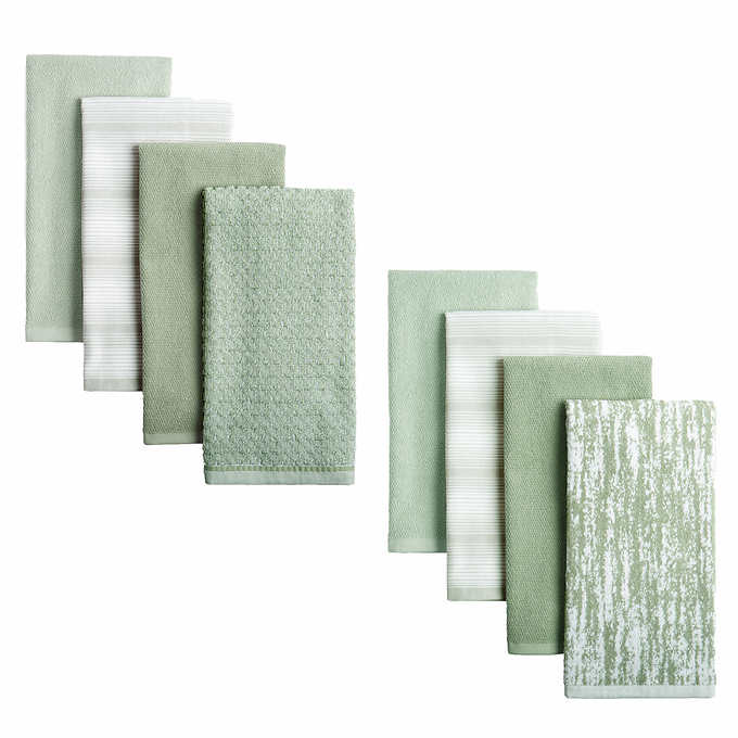Organic 8-piece Kitchen Towel Set 100% Cotton by Town & Country Living