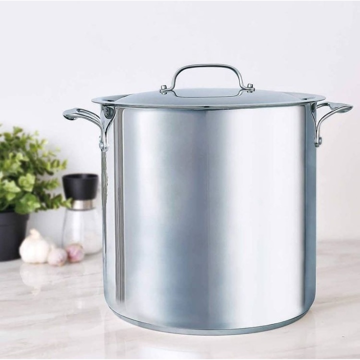 Bergner 16Qt / 15.2 L Stainless Steel Stock Pot with Cover