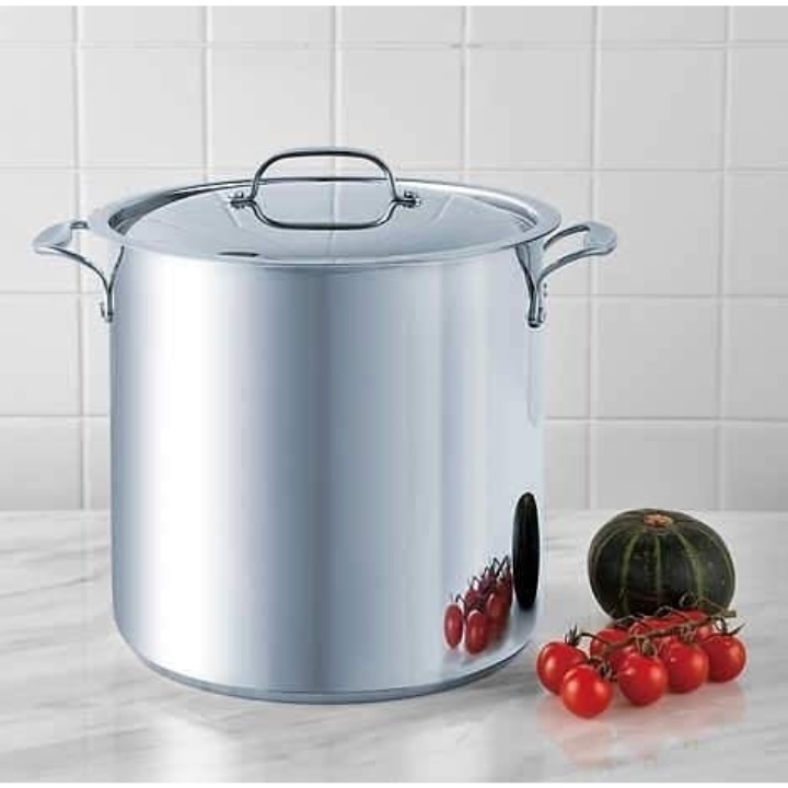 Bergner 16Qt / 15.2 L Stainless Steel Stock Pot with Cover