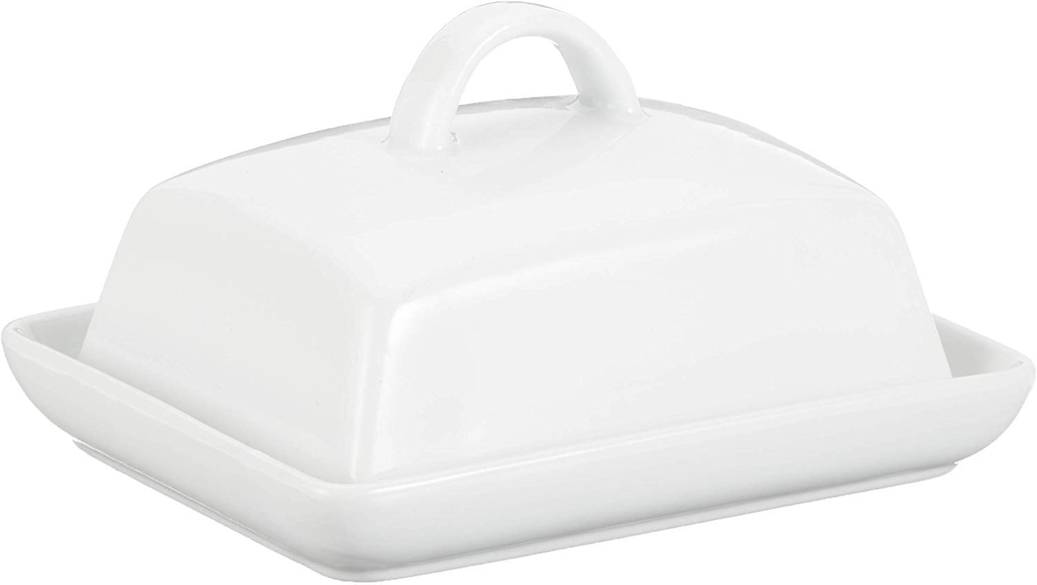 Charleshill Porcelain Butter Dish with Lid - approx. 16 x 8 x 13 cm - Image 2