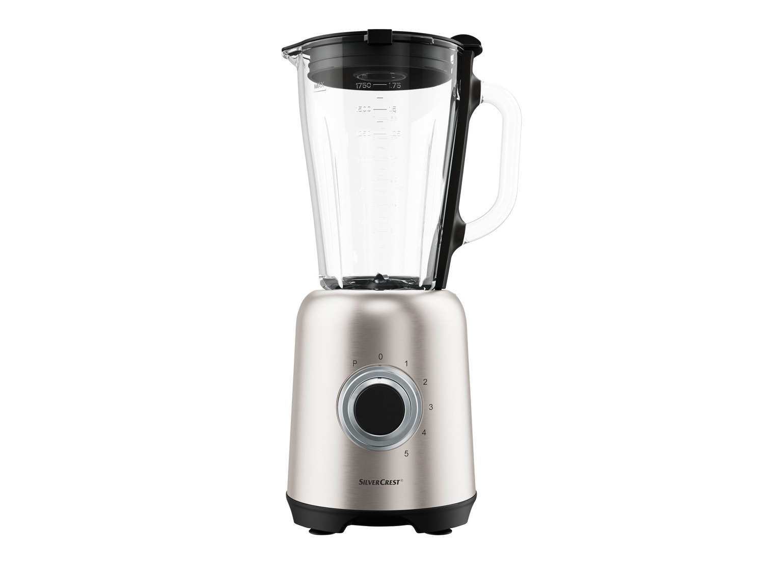 Silvercrest 1.75L Blender 600W 5 Speeds + Pulse Function Glass Jug